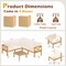Costway 6 PCS Acacia Wood Patio Furniture Set with Cushions and Coffee Table for Garden